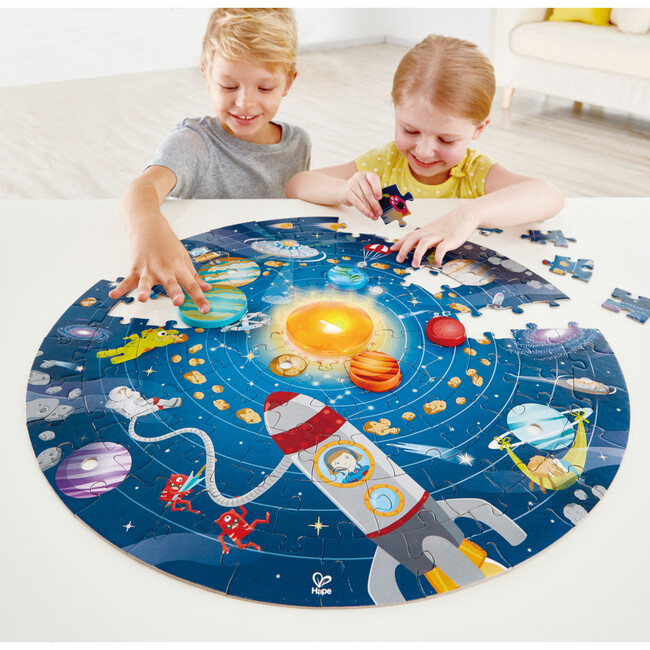 Solar System Round Puzzle, 102 Large Wood Pieces - Puzzles - 4