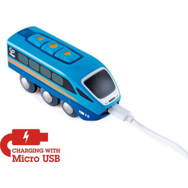 Remote Control Engine Train in Blue, Kids Ages 3+