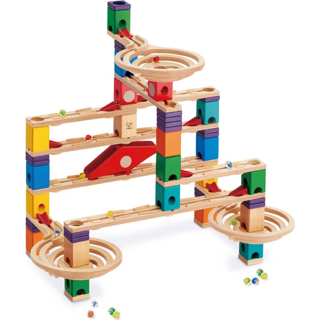 Quadrilla Wooden Marble Run DIY Construction,134 Pieces - Games - 3