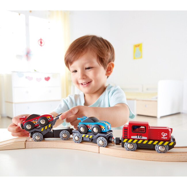 Race Car Transporter Kid's Loading & Towing Playset - Transportation - 4