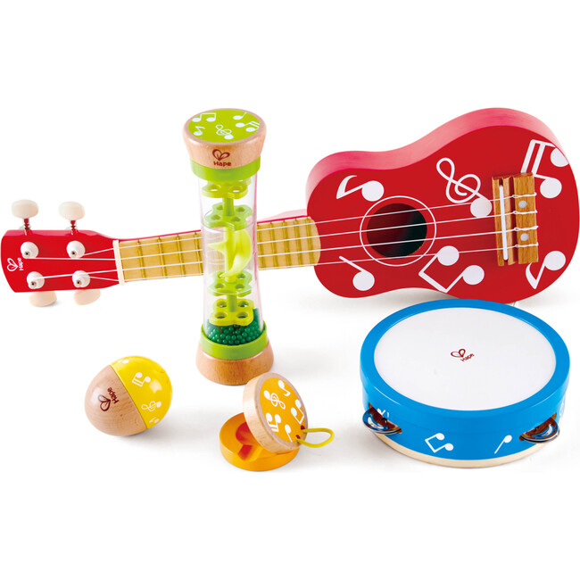 Mini Band Wooden Instrument Set for Toddlers, 5 Pieces