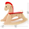 Rock & Ride Wooden Rocking Horse in Beige - Rockers - 4