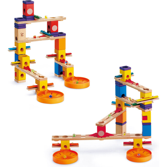 Quadrilla Wooden Marble Run Construction Playset - Games - 4