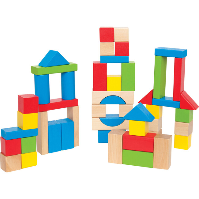Maple Wood Kids Building & Stacking Blocks, 50 Pieces
