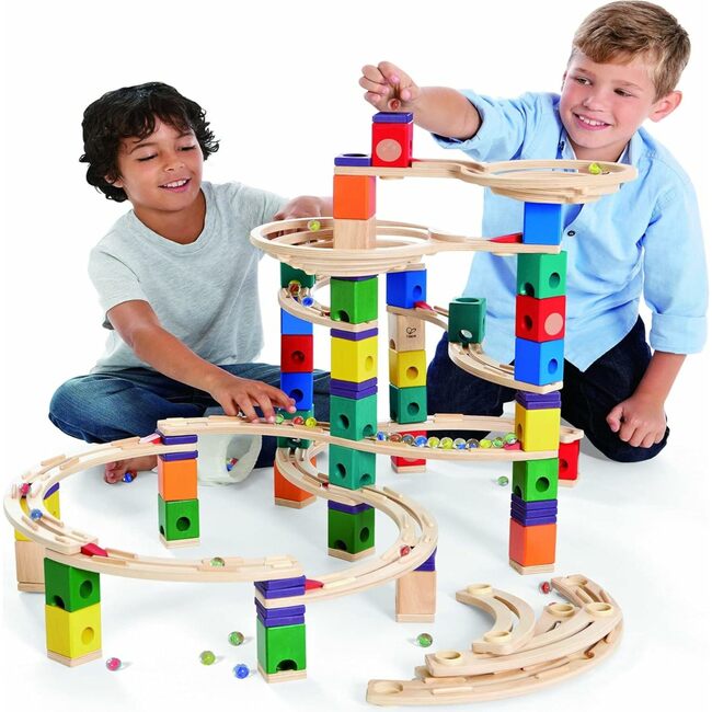 Quadrilla Wooden Marble Run Construction,198 Pieces - Games - 4