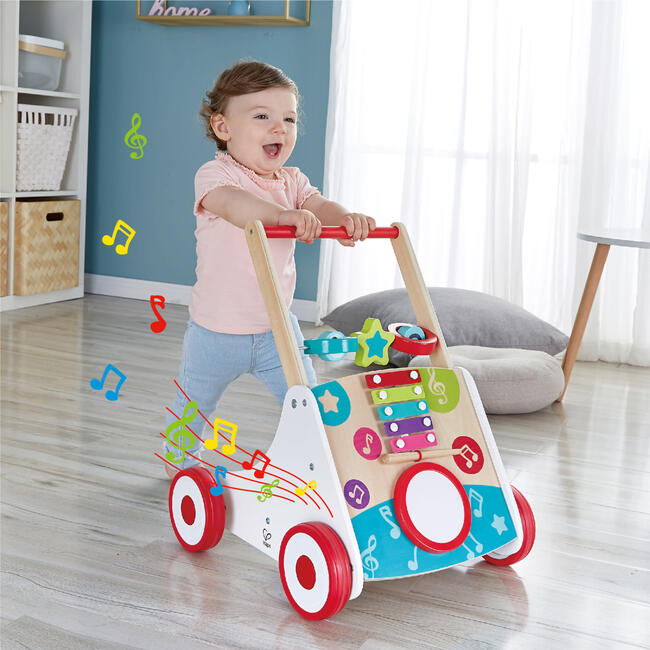 My First Musical Walker Wooden Push & Pull Learning Toy - Musical - 2