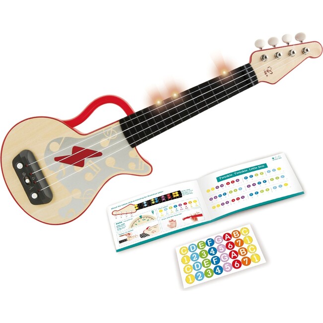 Learn with Lights Toddler Electronic Ukulele in Red