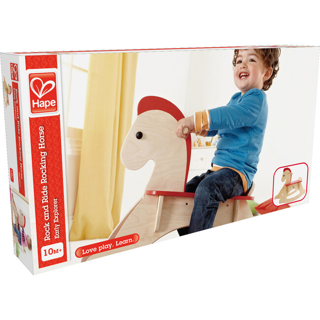 Rock & Ride Wooden Rocking Horse in Beige - Rockers - 5