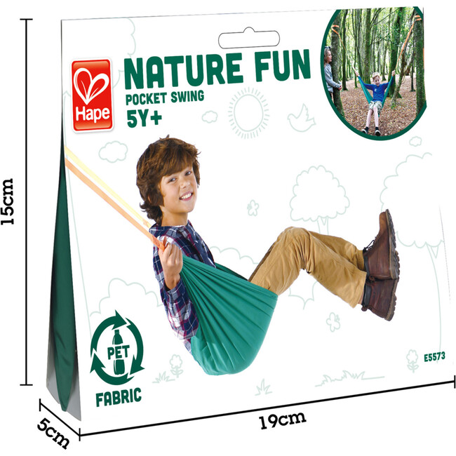 Nature Fun Portable Kid's Hammock in Green - Kids Seating - 6