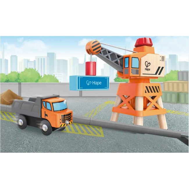 Large Boom Crane & Truck Construction Set - Transportation - 2