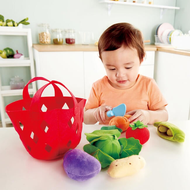 Kitchen Vegetable Basket Food Playset, 7 Pieces - Play Food - 2