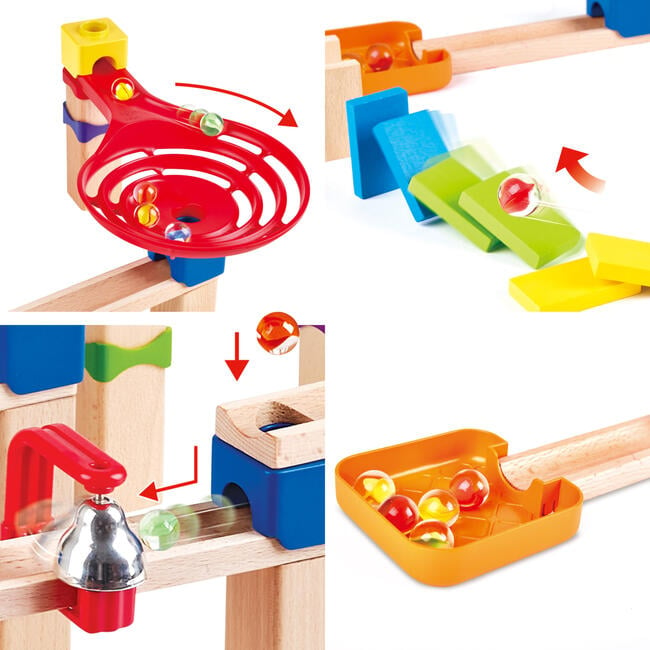 Marble Run Crazy Rollers Wood Building Racetrack - Games - 3