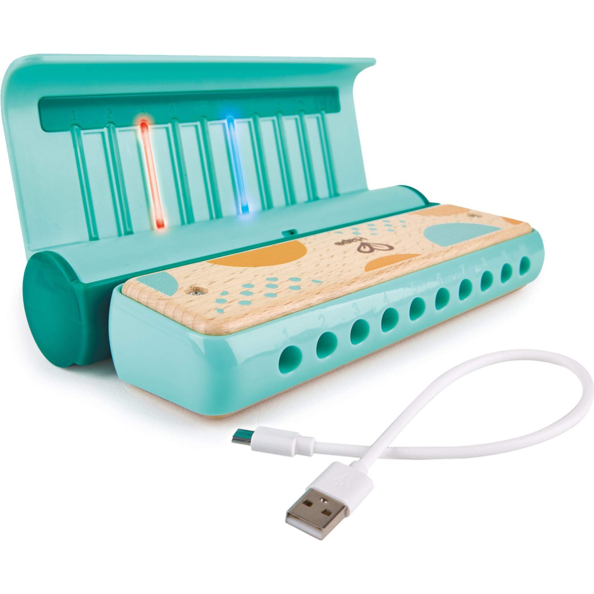 Kids Harmonica in Teal W/ USB Charging Capabilities - Musical - 1