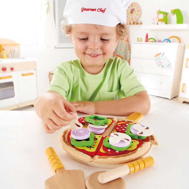 Kitchen Homemade Pizza Food Wooden Playset, 33 Pieces - Play Food - 2