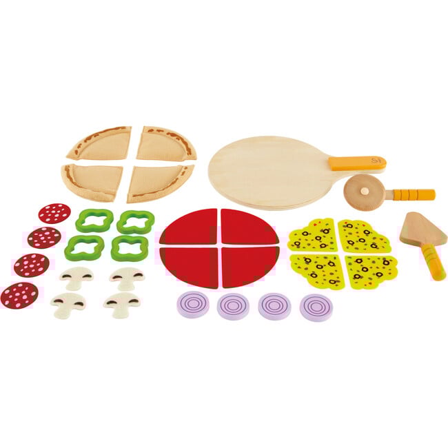 Kitchen Homemade Pizza Food Wooden Playset, 33 Pieces - Play Food - 3
