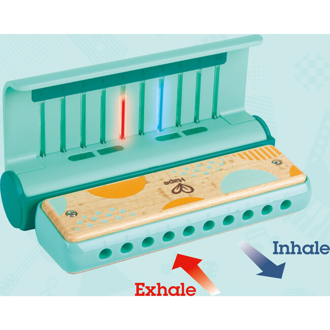 Kids Harmonica in Teal W/ USB Charging Capabilities - Musical - 3