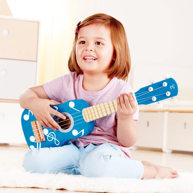 Kid's Wooden 21" Blue Ukulele - Musical - 2