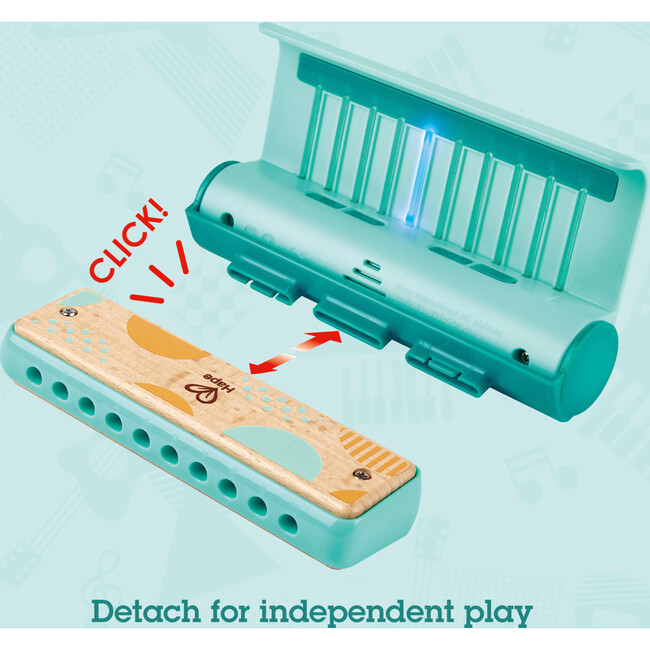 Kids Harmonica in Teal W/ USB Charging Capabilities - Musical - 4