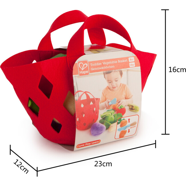 Kitchen Vegetable Basket Food Playset, 7 Pieces - Play Food - 6