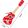 Kid's Wooden 21" Toy Ukulele in Red for Toddlers - Musical - 5