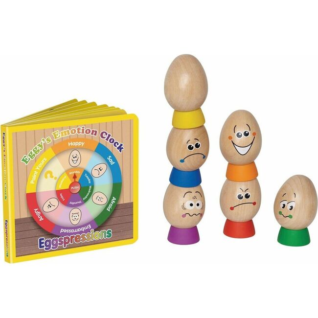 Eggspressions Wooden Learning Toy W/ Illustrative Book