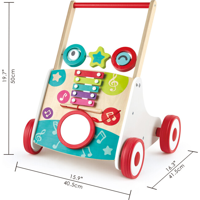 My First Musical Walker Wooden Push & Pull Learning Toy - Musical - 8