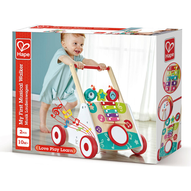 My First Musical Walker Wooden Push & Pull Learning Toy - Musical - 9