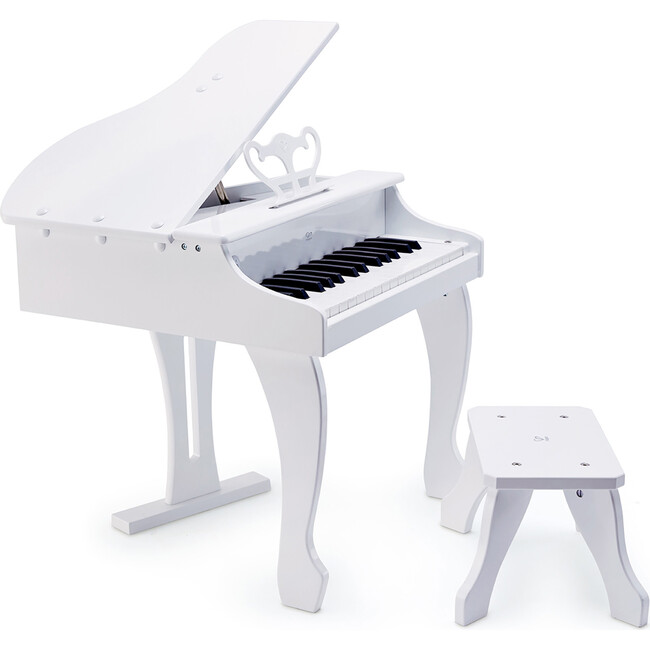 Deluxe Thirty Key White Grand Piano W/ Stool