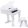 Deluxe Thirty Key White Grand Piano W/ Stool - Musical - 1 - thumbnail