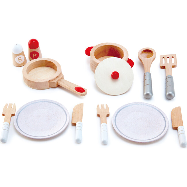 Cook & Serve Wooden Kitchen Accessory Playset