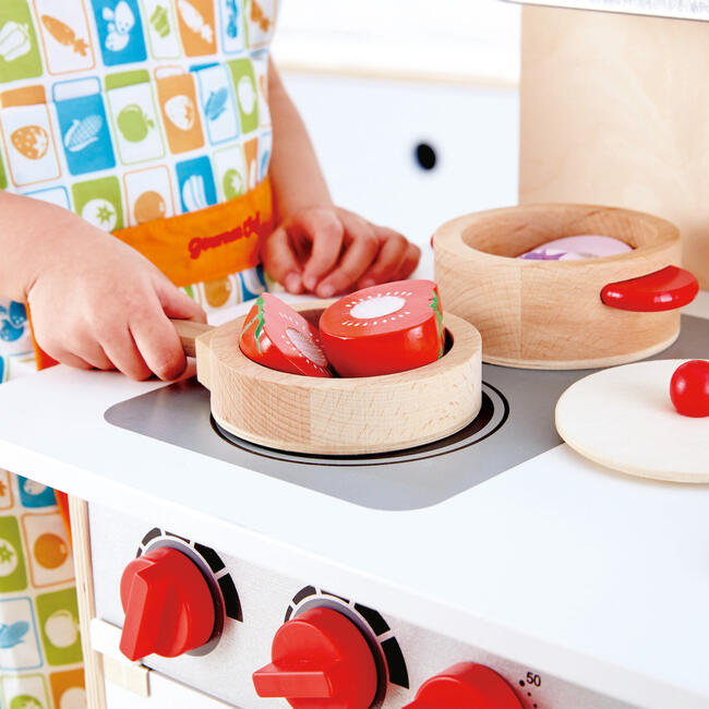 Cook & Serve Wooden Kitchen Accessory Playset - Play Food - 2