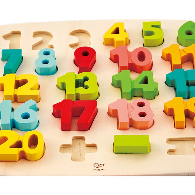 Chunky Number & Counting Wooden Block Puzzle, 20 Pieces - Puzzles - 2