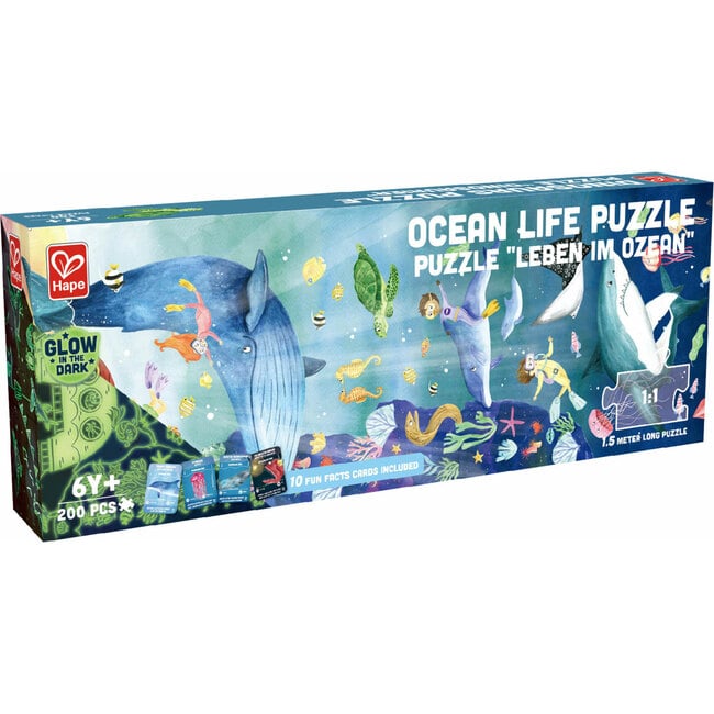 Giant Glow-In-The-Dark Ocean Life Jigsaw Puzzle - Puzzles - 6