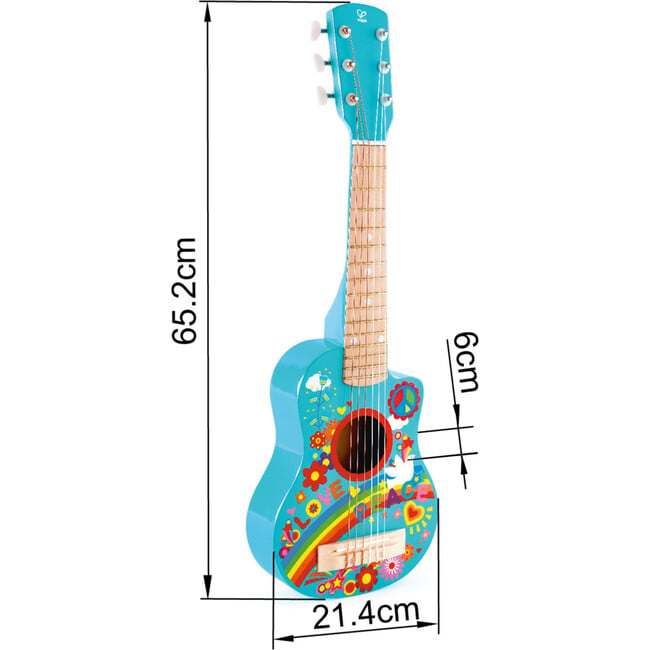 First Flower Power 26" Musical Guitar in Turquoise - Musical - 5