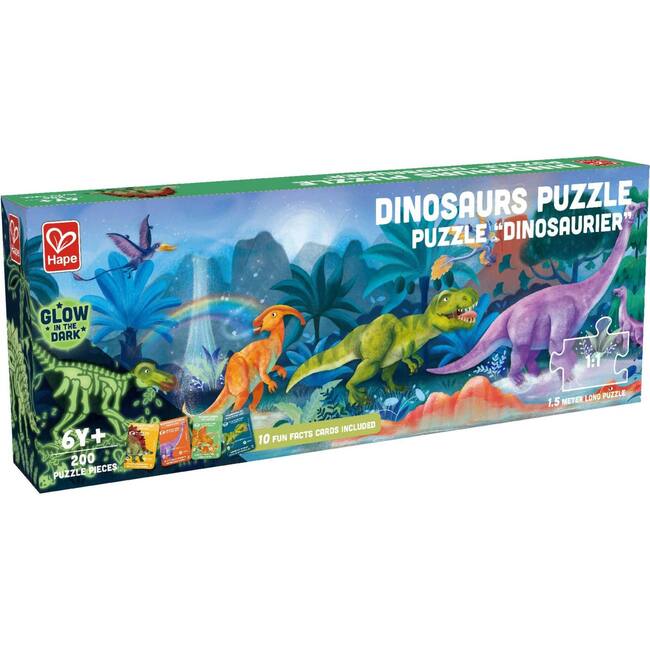 Giant Glow-In-The Dark Dinosaur Jigsaw Puzzle - Puzzles - 6