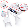 Deluxe Thirty Key White Grand Piano W/ Stool - Musical - 3