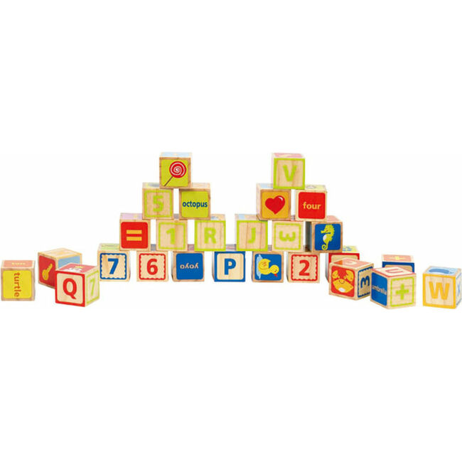 Alphabet & Numbers Stacking Blocks with Pictures
