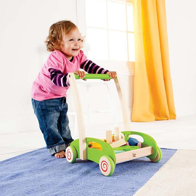 Block & Roll Wooden Push & Pull Toy Cart - Push & Pull - 2