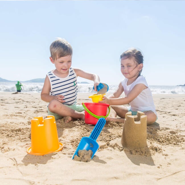 5-In-1 Beach Set W/ Buckets & Shovels - BEACH TOYS - 2