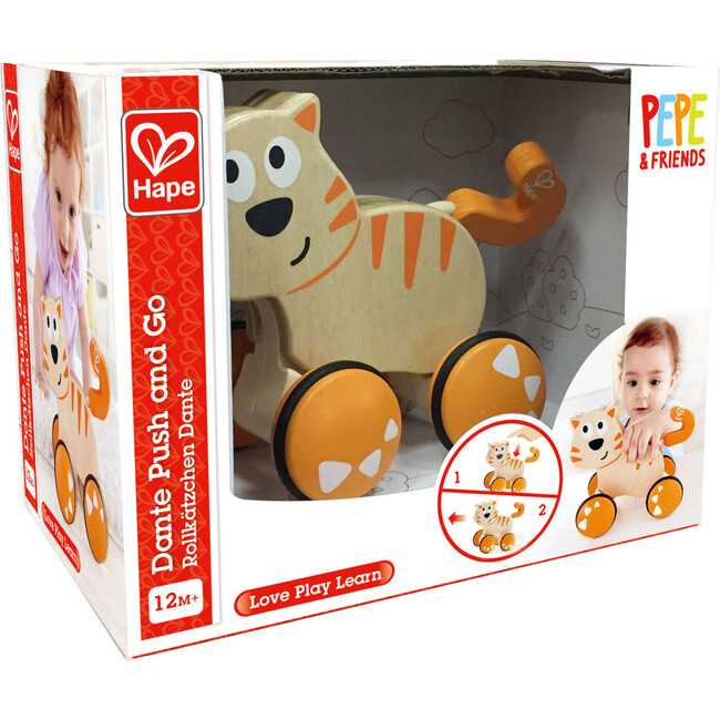 Dante Wooden Cat Push & Go Release Toy, Baby & Toddler - Woodens - 5
