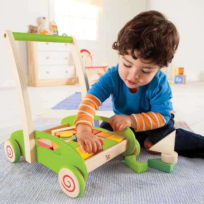 Block & Roll Wooden Push & Pull Toy Cart - Push & Pull - 3