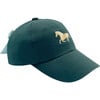 Horse Bow Baseball Hat, Hunter Green - Hats - 1 - thumbnail