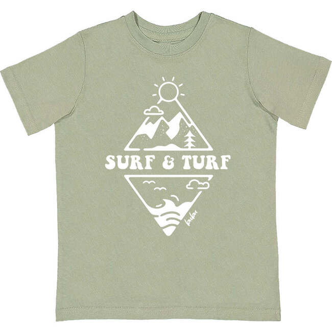 Surf & Turf Crew Neck Short Sleeve Tee, Green