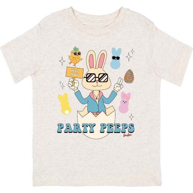 Party Peeps Crew Neck Short Sleeve Tee, Natural
