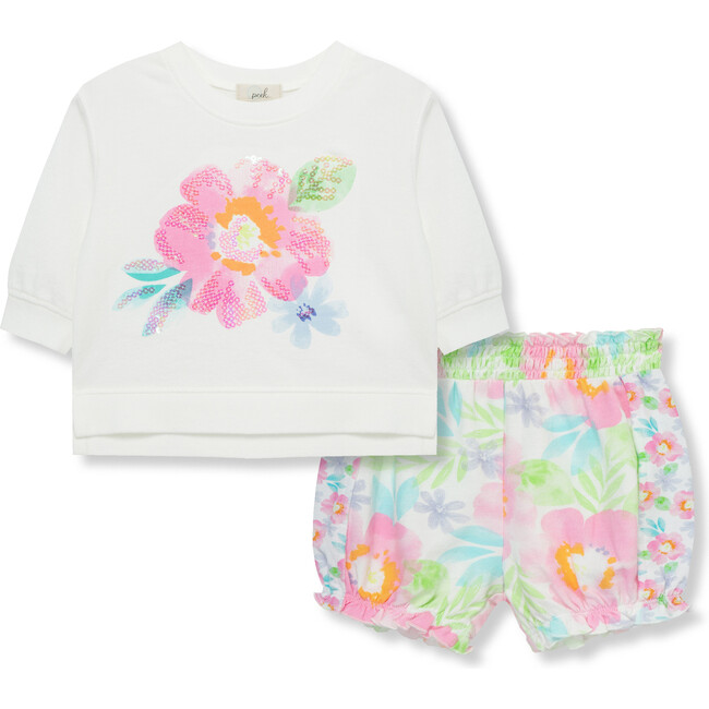 Baby Watercolor Florals Knit Set, Multi