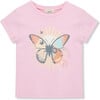 Radiant Butterfly Tee, Pink - T-Shirts - 1 - thumbnail