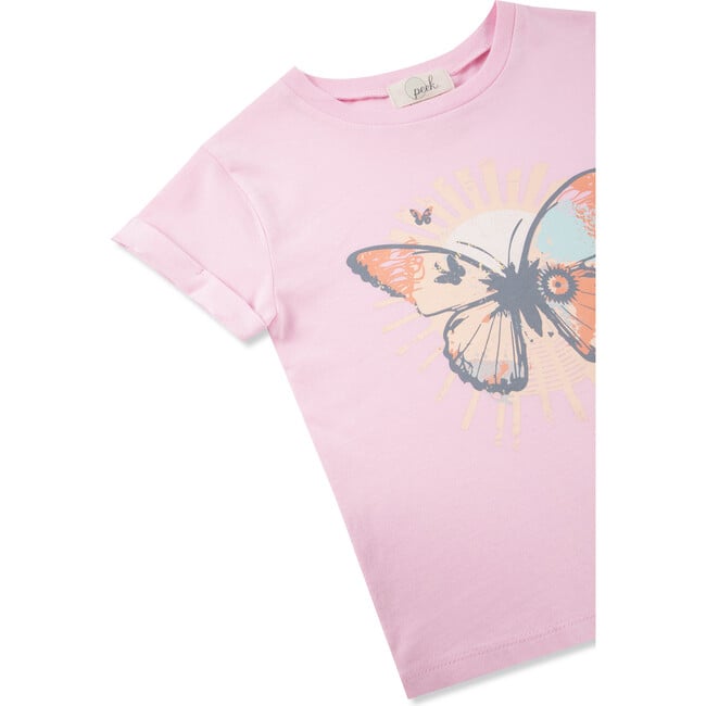 Radiant Butterfly Tee, Pink - T-Shirts - 3