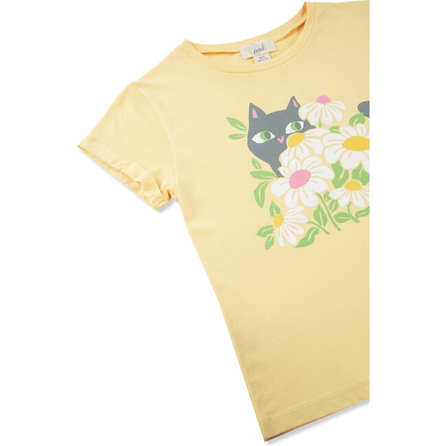 Daisy Tee, Yellow - T-Shirts - 3