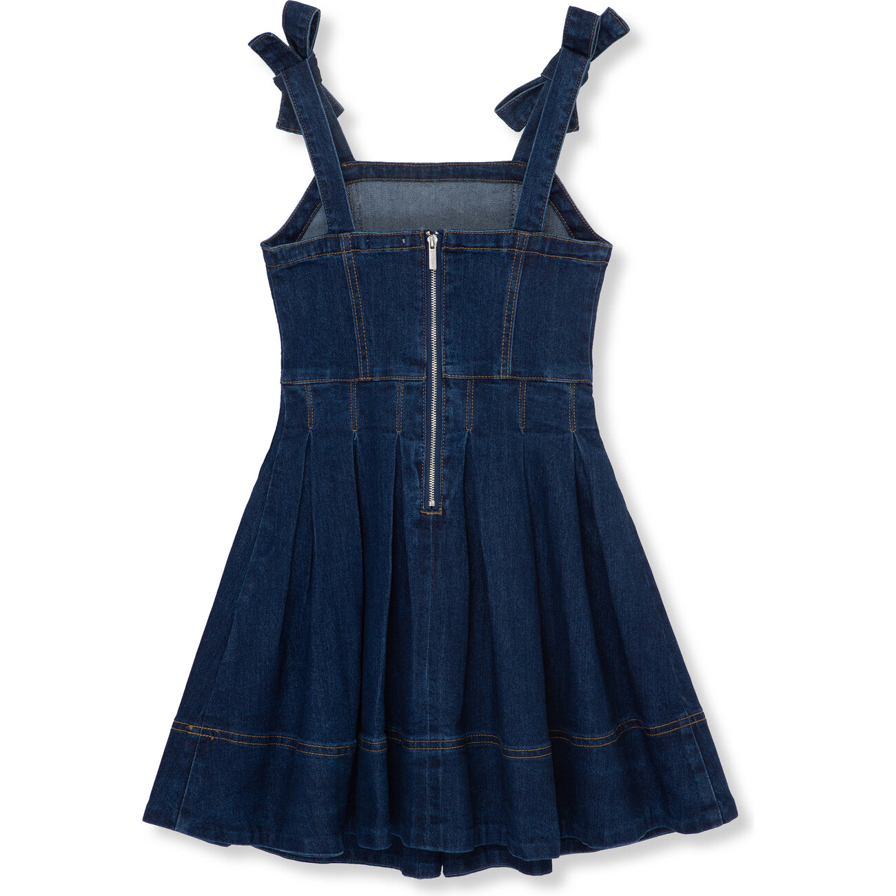 【  JEANS】 FIT & FLARE MINI INTERLOCK DRESS Fit & Flare Denim Dress, Indigo - Habitual Dresses | Maisonette