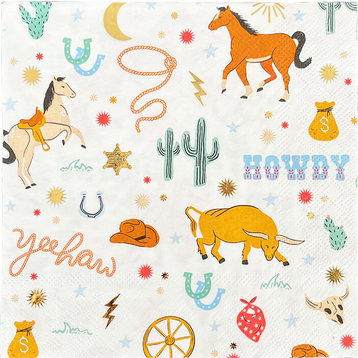 Yeehaw Large "Cowboy" Napkins - Tableware - 1